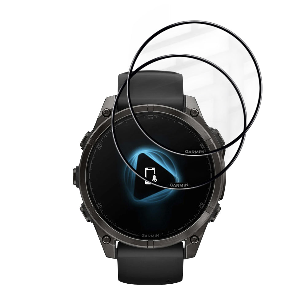Accesoriu smartwatch Techsuit Nano Flex (set de 2) compatibil cu Garmin Fenix 8 / Fenix 8 Pro 47mm, Negru