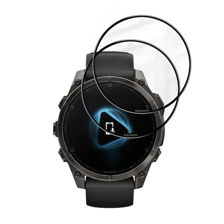 Accesoriu smartwatch Techsuit Nano Flex (set de 2) compatibil cu Garmin Fenix 8 / Fenix 8 Pro 47mm, Negru
