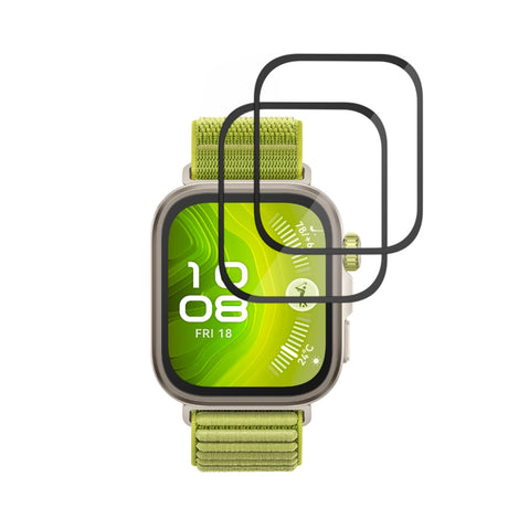 Accesoriu smartwatch Techsuit Nano Flex (set de 2) compatibil cu Huawei Watch Fit 4 Pro, Negru