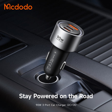 Incarcator Mcdodo (CC-3110), 2x USB-C / USB, 90W, 12-24V, Negru