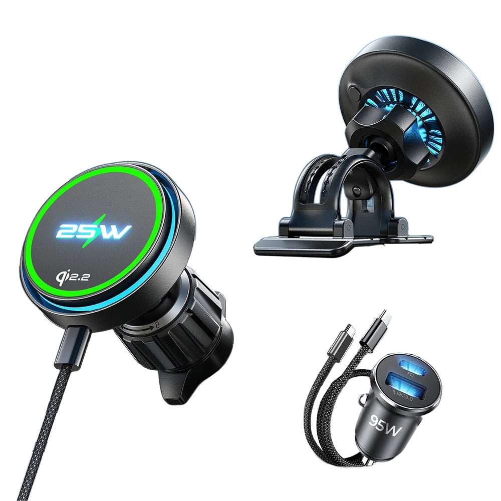 Suport Masina cu Ventilatie, Alimentare Wireless, 25W Max. - Lisen W116 (YL0225060018) - Black