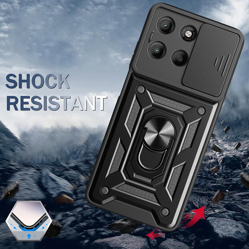 Husa de protectie Techsuit CamShield Series compatibil cu Motorola Moto G77 / G67, Negru