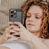 Husa de protectie Techsuit Carbon Silicone compatibil cu Oppo Reno15 Pro Max, Negru