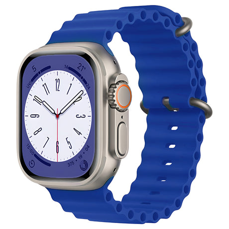 Curea smartwatch Techsuit Watchband (W038) compatibil cu Apple Watch 1/2/3/4/5/6/7/8/9/10/11/SE/SE 2/SE 3/Ultra/2/3 (42/44/45/46/49mm), Albastru