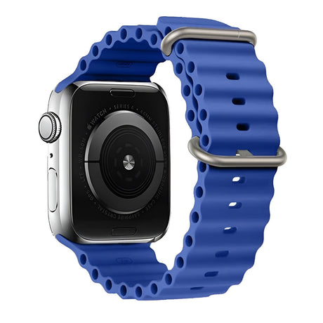 Curea smartwatch Techsuit Watchband (W038) compatibil cu Apple Watch 1/2/3/4/5/6/7/8/9/10/11/SE/SE 2/SE 3/Ultra/2/3 (42/44/45/46/49mm), Albastru