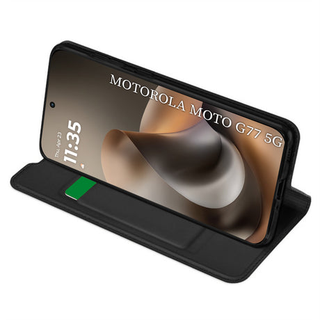 Husa de protectie Techsuit Magskin Book compatibil cu Motorola Moto G77 / G67, Negru