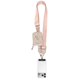 Suport Guess Universal Strap 4G Metal Logo (GUUCNKP4DGMP), with Small Purse for Accesories, Adjustable, Eco Leather, Roz