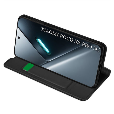 Husa de protectie Techsuit Magskin Book compatibil cu Xiaomi Poco X8 Pro, Negru