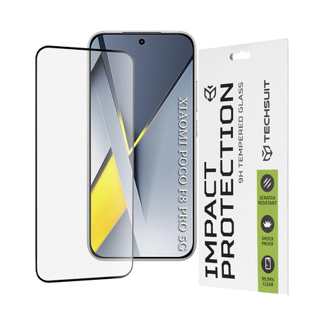 Folie de protectie Techsuit 111D Full Cover / Full Glue Glass compatibil cu Xiaomi Poco F8 Pro, Negru