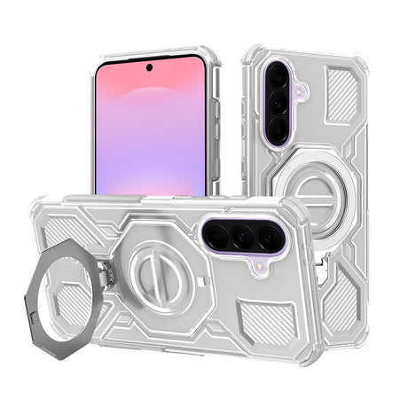 Husa de protectie Techsuit Carbon Shield PRO compatibil cu Samsung Galaxy A37 5G, Alb Transparent