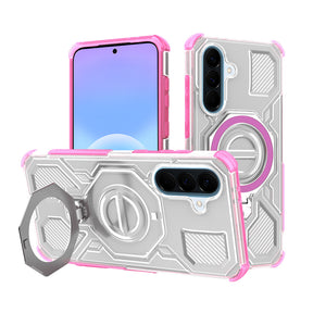 Husa de protectie Techsuit Carbon Shield PRO compatibil cu Samsung Galaxy A57 5G, Roz Transparent