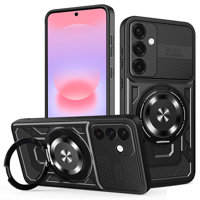 Husa de protectie Techsuit RuggedCam compatibil cu Samsung Galaxy A37 5G / A36 5G / A56 5G, Negru