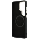 Husa de protectie Guess Saffiano Peony Embossed Ring MagSafe (GUHMS26LPSAMSECK) compatibil cu Samsung Galaxy S26 Ultra, Negru