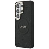 Husa de protectie Guess Saffiano Peony Embossed Ring MagSafe (GUHMS26LPSAMSECK) compatibil cu Samsung Galaxy S26 Ultra, Negru