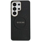 Husa de protectie Guess Saffiano Peony Embossed Ring MagSafe (GUHMS26LPSAMSECK) compatibil cu Samsung Galaxy S26 Ultra, Negru