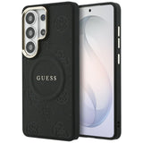 Husa de protectie Guess Saffiano Peony Embossed Ring MagSafe (GUHMS26LPSAMSECK) compatibil cu Samsung Galaxy S26 Ultra, Negru