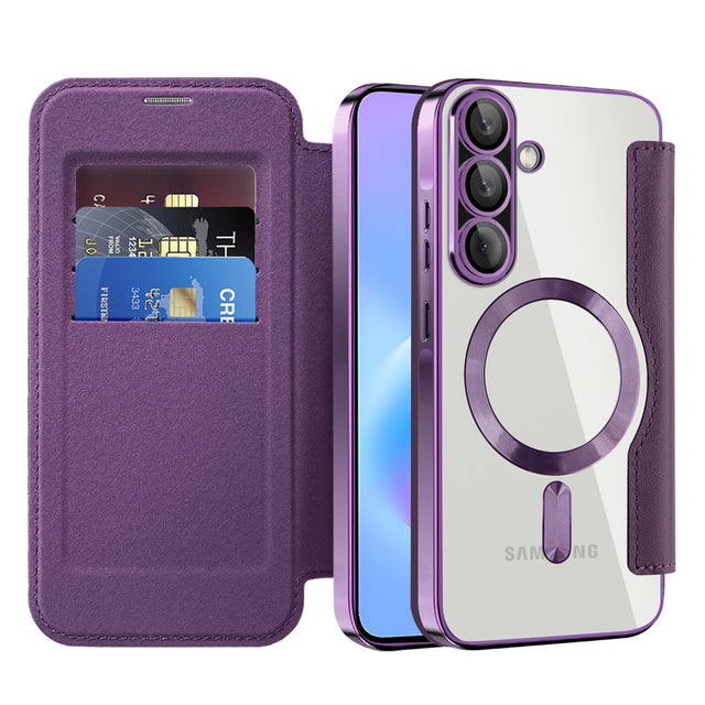 Husa de protectie Techsuit SmartMag Book compatibil cu Samsung Galaxy A57 5G, Mov