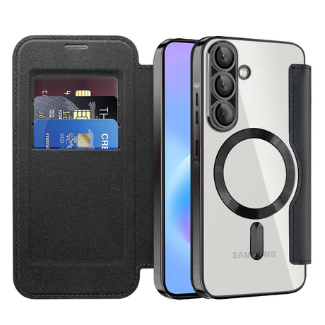 Husa de protectie Techsuit SmartMag Book compatibil cu Samsung Galaxy A57 5G, Negru