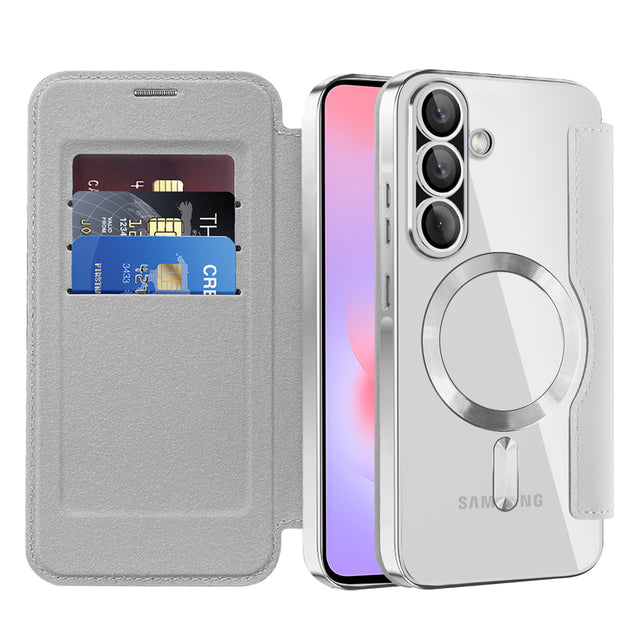 Husa de protectie Techsuit SmartMag Book compatibil cu Samsung Galaxy A37 5G, Gri