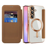 Husa de protectie Techsuit SmartMag Book compatibil cu Samsung Galaxy A37 5G, Maro