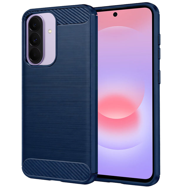 Husa de protectie Techsuit Carbon Silicone compatibil cu Samsung Galaxy A37 5G / A36 5G / A56 5G, Albastru