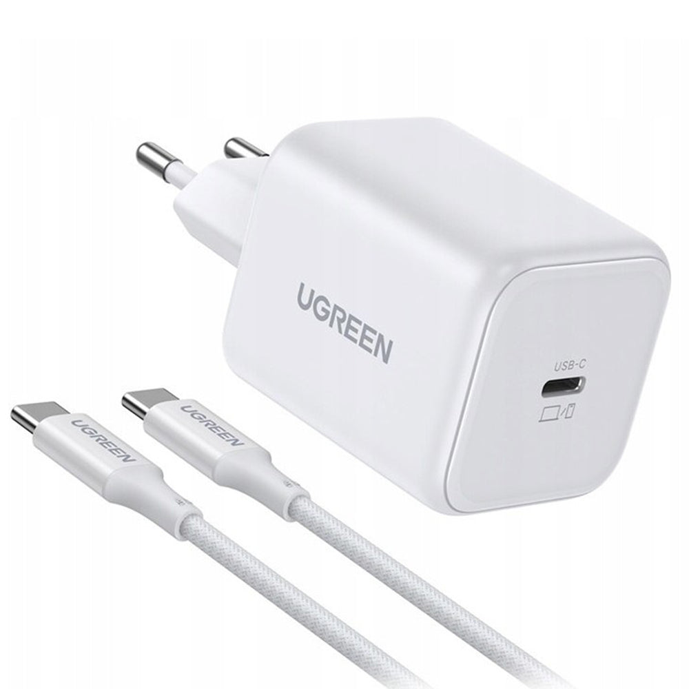 Incarcator Ugreen (65055), USB-C, 45W, GaN, Fast Charge, Alb
