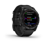 Ceas Sport / Smartwatch Garmin fenix 7s Sapphire Solar Edition, Titanium DLC, Carbon Gray (gri)