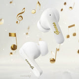 Casti Guess Script Metal Logo (GUTWSX45PGSH), Bluetooth V5.4, TWS, with Microphone, Type-C, 400mAh, Alb