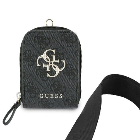 Suport Guess Universal Strap 4G Metal Logo (GUUCNKP4DGMK), with Small Purse for Accesories, Adjustable, Eco Leather, Negru