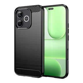 Husa de protectie Techsuit Carbon Silicone compatibil cu Honor 600 Lite, Negru