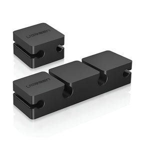 Cablu Ugreen Organizer 3+1 LP208 (70585), Main and Single, 4 Holder Clips, Negru