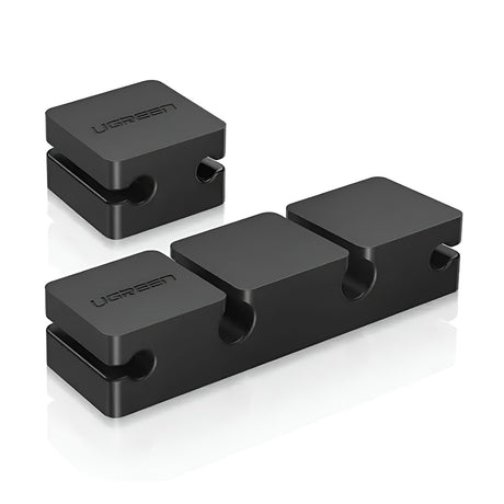 Cablu Ugreen Organizer 3+1 LP208 (70585), Main and Single, 4 Holder Clips, Negru