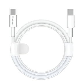 Cablu Techsuit (PCB130), Type-C to Type-C, Fast Charging, 60W, 480Mbps, Aluminum Alloy, 1m, Alb