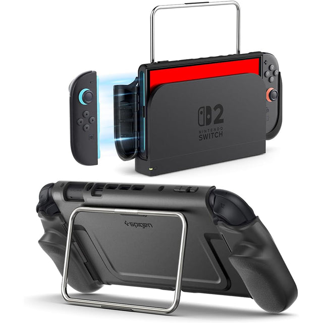 Accesoriu gaming Spigen Protective Case Dual Grip Pro (ACS10196), for Nintendo Switch 2, Negru