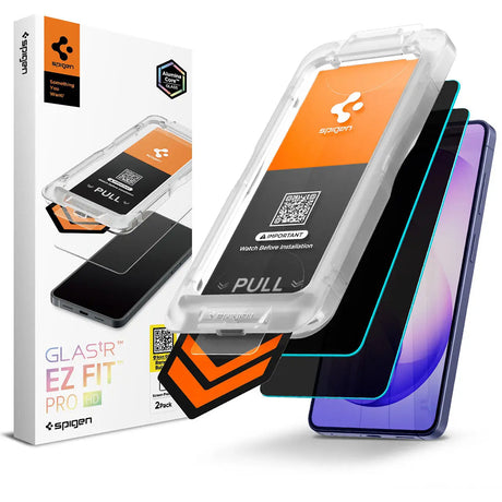 Folie de protectie Spigen (set de 2) Glas.tR EZ-FIT Pro HD (AGL11096) compatibil cu Samsung Galaxy S26, Privacy