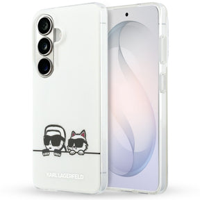 Husa de protectie Karl Lagerfeld IML K&C Peekaboo Logo MagSafe (KLHMS26S6HPKACH) compatibil cu Samsung Galaxy S26, Alb