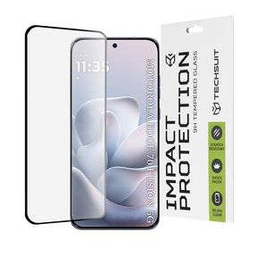 Folie de protectie Techsuit 111D Full Cover / Full Glue Glass / 3D Curved Screen compatibil cu Motorola Edge 70 Fusion, Negru