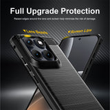 Husa de protectie Techsuit Carbon Silicone compatibil cu Motorola Edge 70 Fusion, Negru
