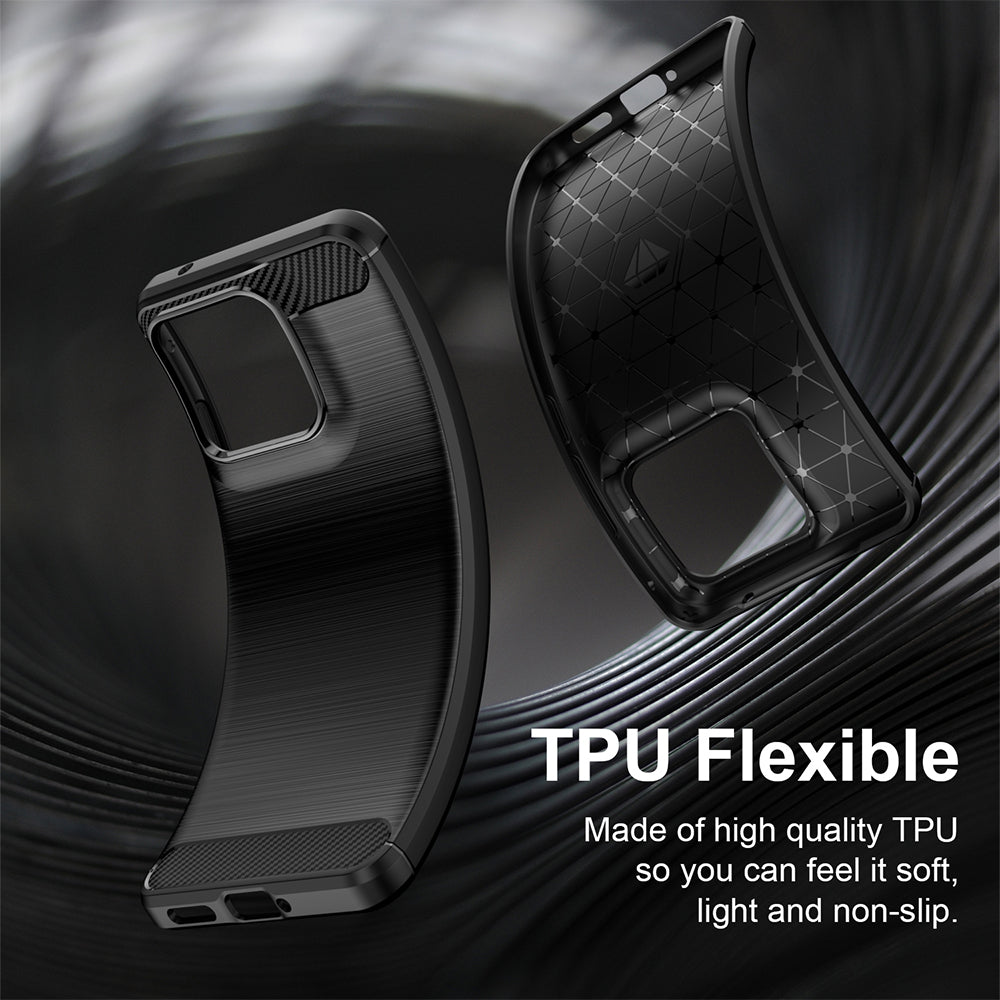 Husa de protectie Techsuit Carbon Silicone compatibil cu Motorola Edge 70 Fusion, Negru