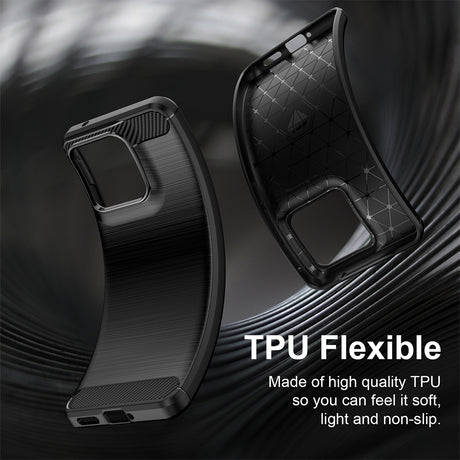 Husa de protectie Techsuit Carbon Silicone compatibil cu Motorola Edge 70 Fusion, Negru