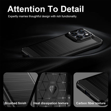 Husa de protectie Techsuit Carbon Silicone compatibil cu Motorola Edge 70 Fusion, Negru