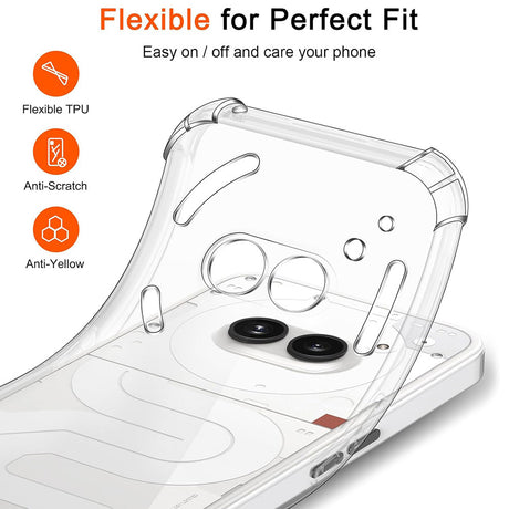 Husa de protectie Techsuit Shockproof Clear Silicone compatibil cu Nothing Phone (4a) Pro, Transparent