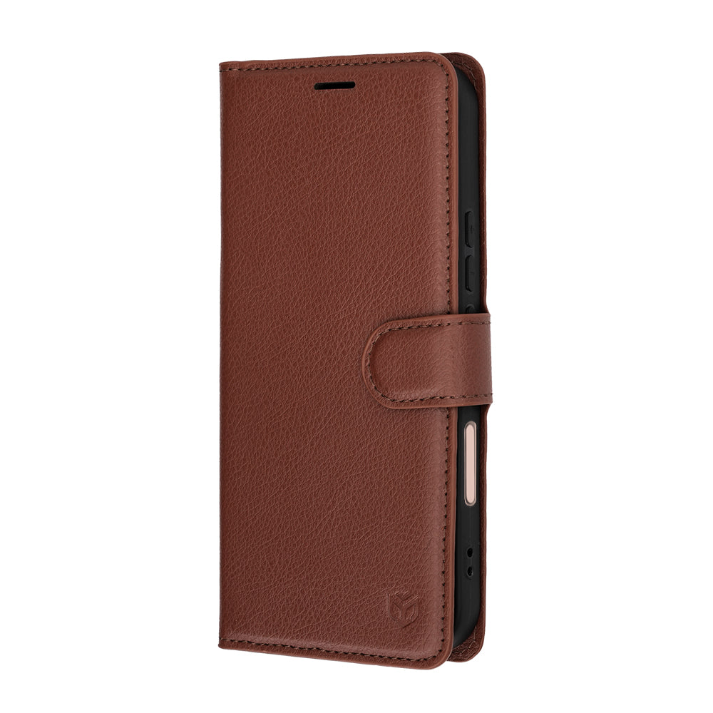 Husa de protectie Techsuit Leather Folio compatibil cu Honor 600 Lite, Maro