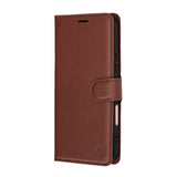 Husa de protectie Techsuit Leather Folio compatibil cu Honor 600 Lite, Maro
