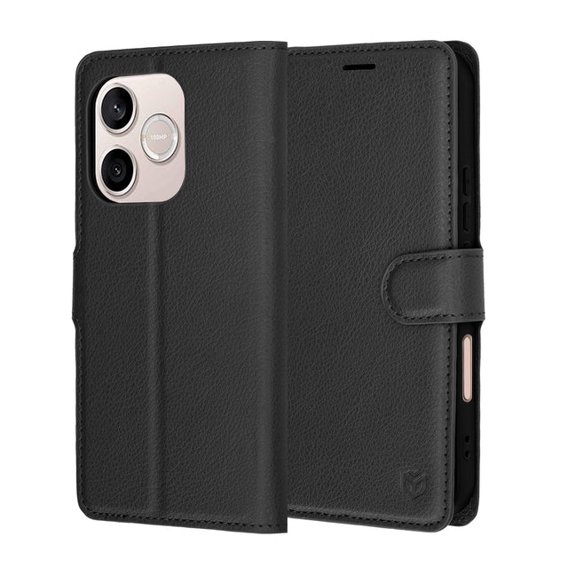 Husa de protectie Techsuit Leather Folio compatibil cu Honor 600 Lite, Negru