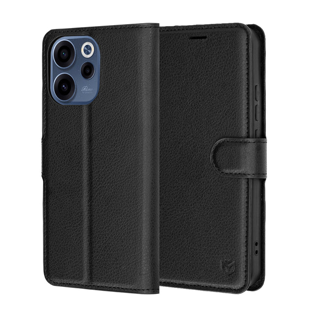 Husa de protectie Techsuit Leather Folio compatibil cu Oppo Reno15 F / Reno15 FS 5G, Negru