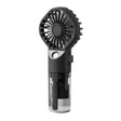 Techsuit Handheld Fan (G10), Portable, with Humidifier, Four Speeds, USB, Negru