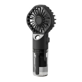 Techsuit Handheld Fan (G10), Portable, with Humidifier, Four Speeds, USB, Negru