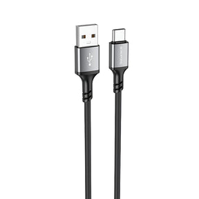 Cablu Borofone (BX83), USB to Type-C, Silicone, Universal, 3A, 1m, Negru