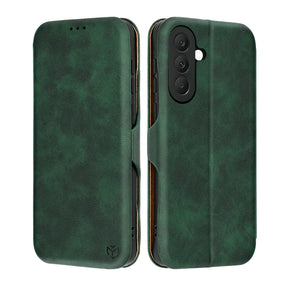 Husa de protectie Techsuit Safe Wallet Plus compatibil cu Samsung Galaxy A37 5G / A36 5G, Verde